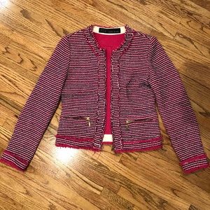 Zara pink tweed jacket